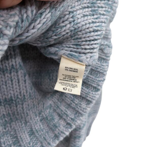 Alex Mill Women XL Abigail Sweater Arctic Blue Turtleneck Knit Wool Cashmere NEW - Picture 5 of 7